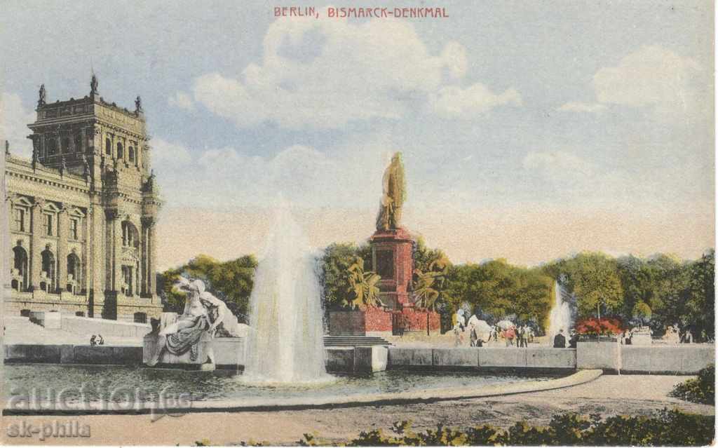 Old postcard - Berlin, Bismarck Memorial
