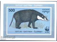 bloc curat Fauna WWF Badger 1994 de la Batumi
