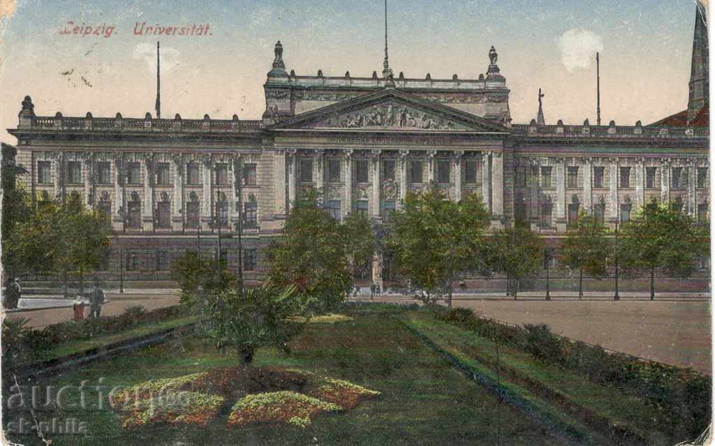 Стара пощенска картичка - Лайпциг, Университет