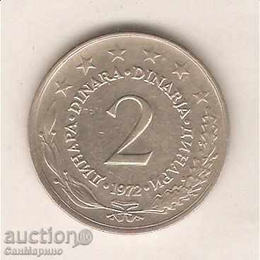+ Yugoslavia 2 dinars 1972