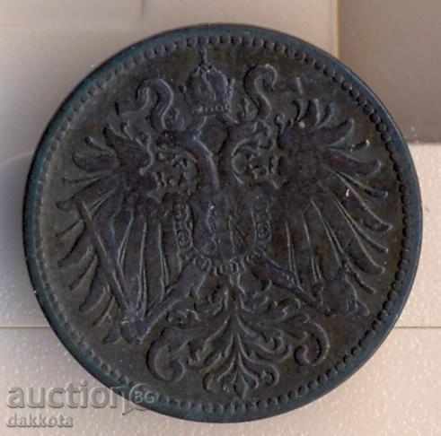 Австрия 2 хелера 1896 година с цена 2.95 лв. | € 1.51