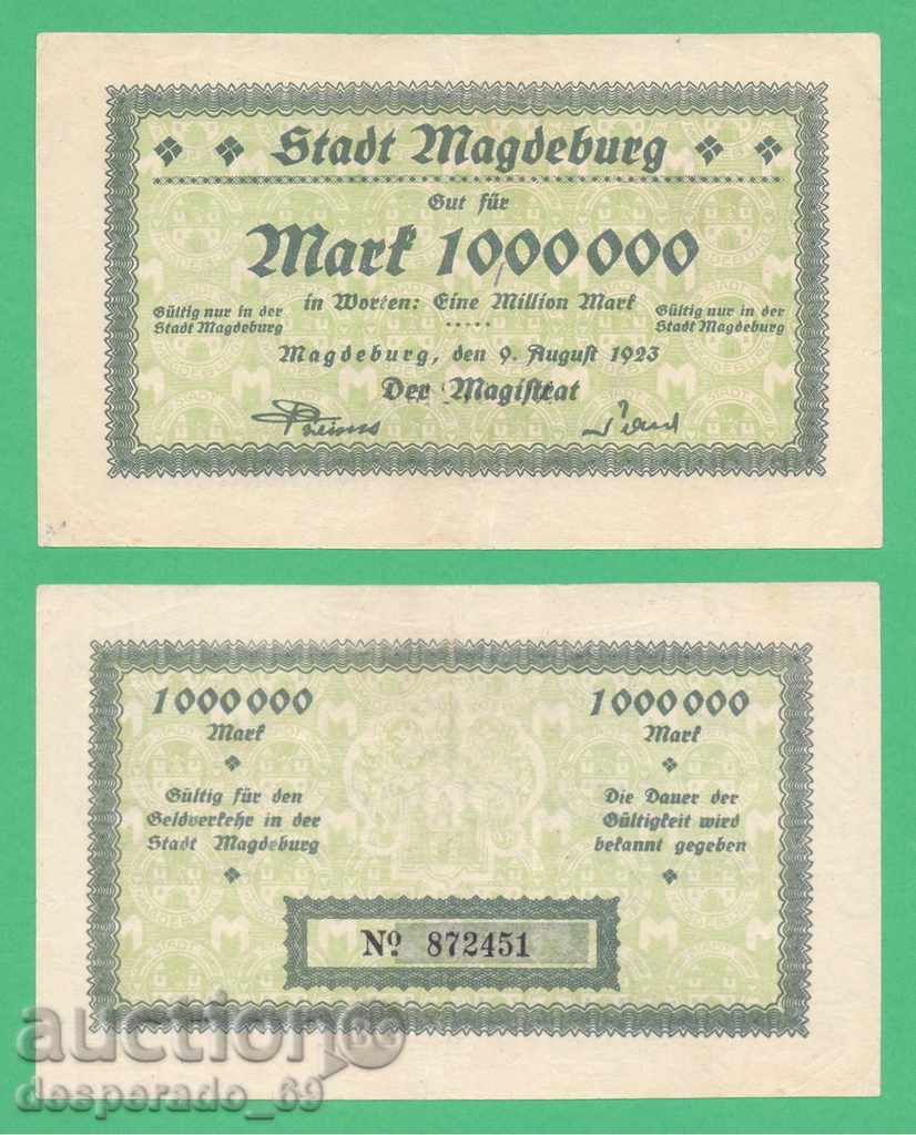 ( ` '• .¸GERMANIYA (Magdeburg) 1 εκατομμύριο σήματα 1923. •' '¯)