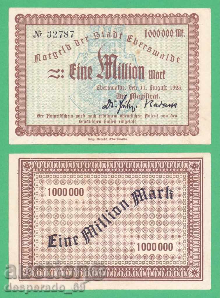 (¯` '• .¸GERMANIYA (Eberswalde) 1 un milion de mărci anul 1923. •' '°)