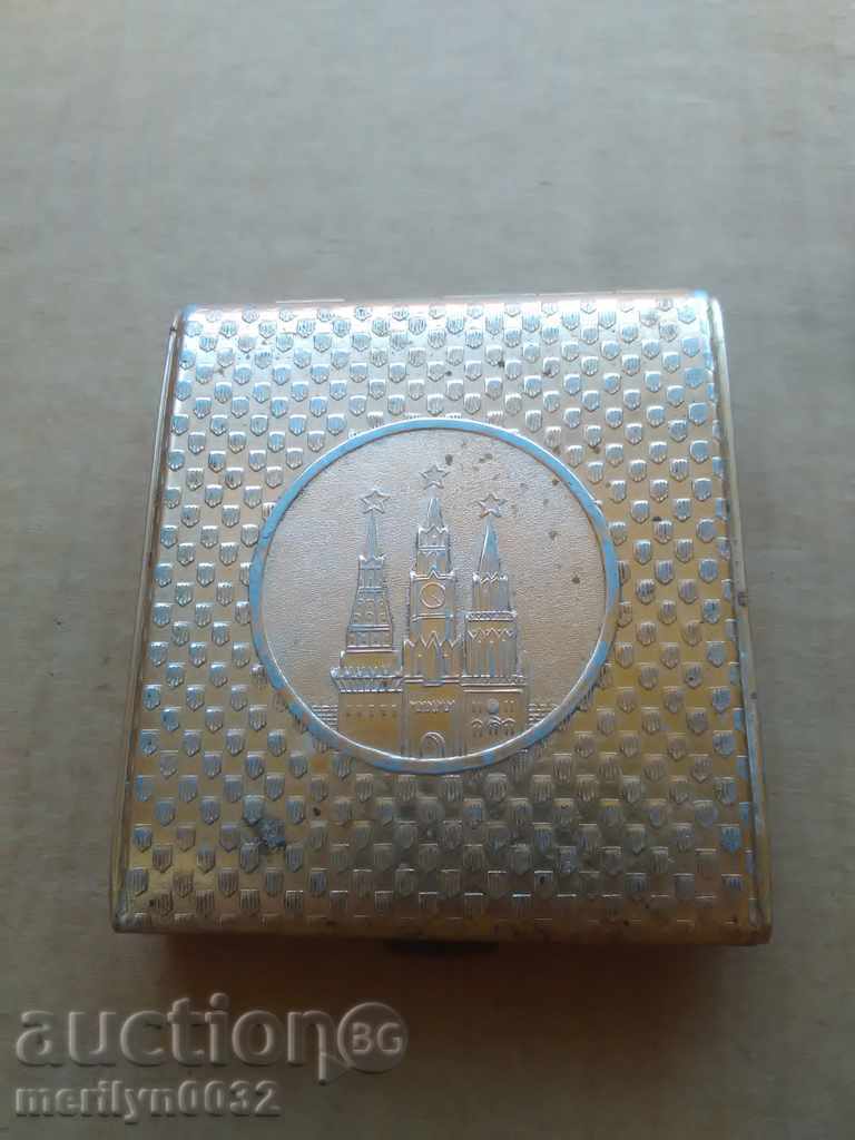 cutie veche socialistă de țigări, cutie, cutie de URSS Kremlin
