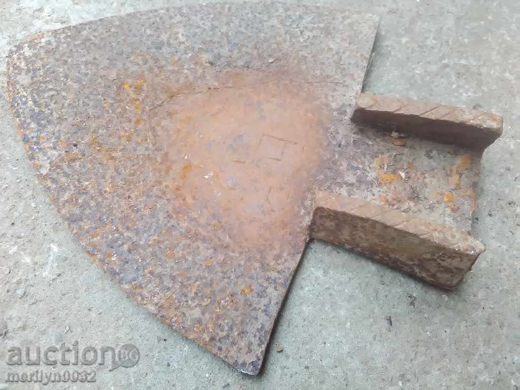 Old forged plow, plow, lemon BIG with initials - 6 Old forged plow, plow, lemon BIG with initials - 6