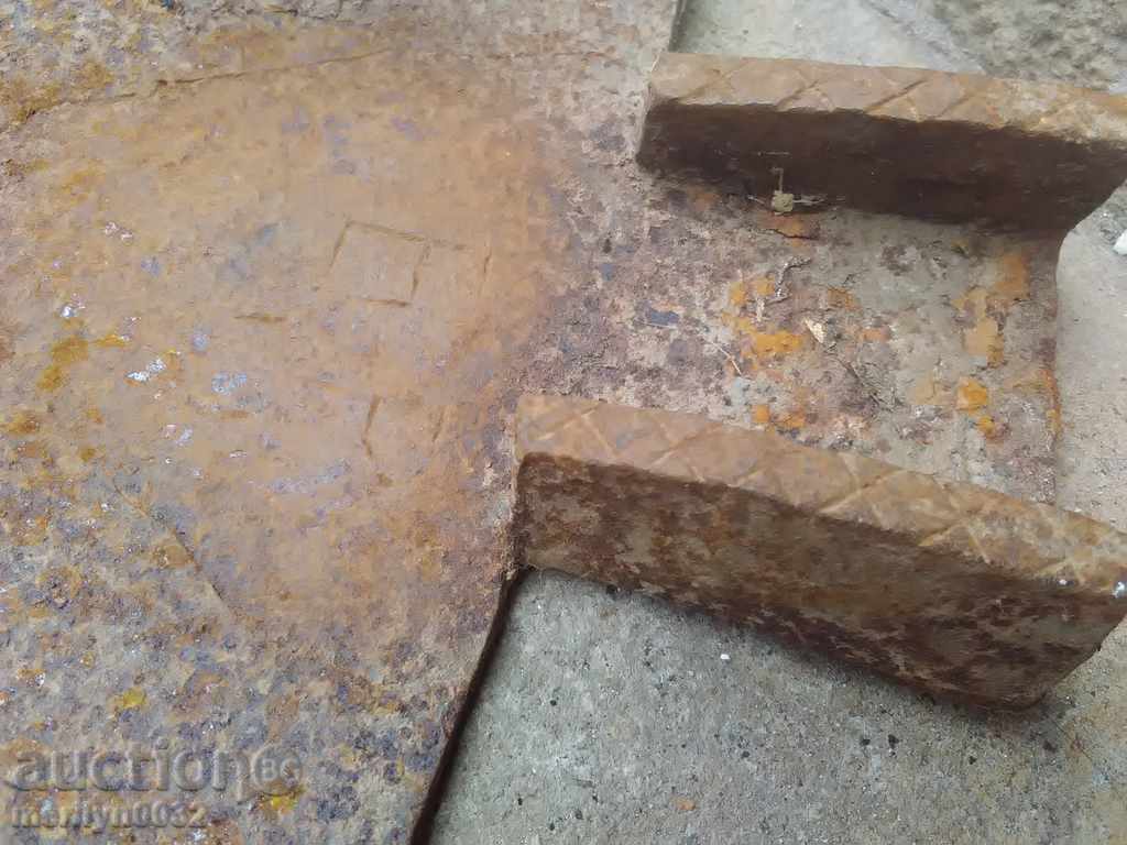 Old forged plow, plow, lemon BIG with initials - 7 Old forged plow, plow, lemon BIG with initials - 7