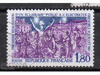 1982. Франция. 100 г. Електрическо улично осветление.