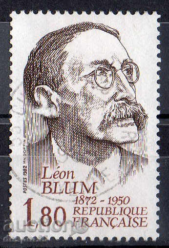 1982. Franța. Leon Blum - om politic francez, socialist.