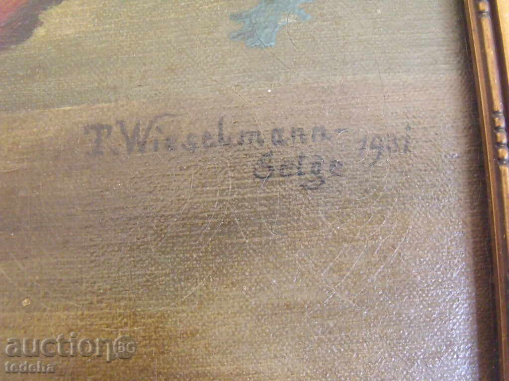 AUTHOR PICTURE OIL ON PLATFORM GERMANY 1931 ORIGINAL !!! - 5 AUTHOR PICTURE OIL ON PLATFORM GERMANY 1931 ORIGINAL !!! - 5