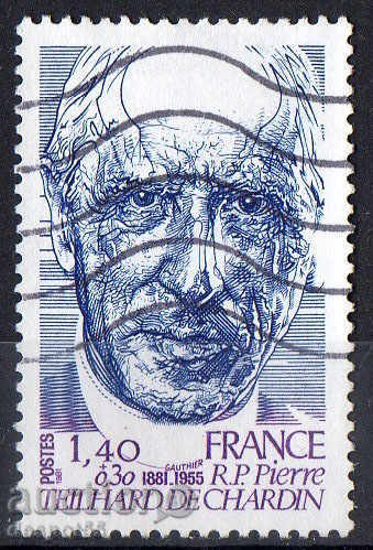 1981. Franța. Pierre Teilhard de Chardin, un om de știință francez.