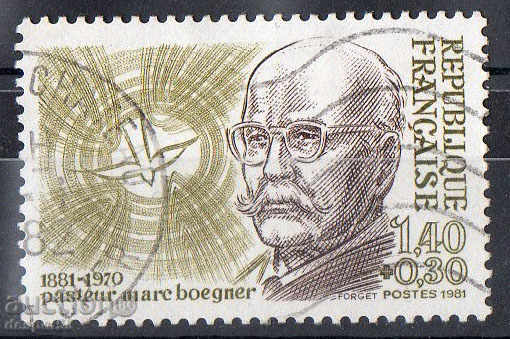 1981. France. Marc Boegner, French theologian-calvinist.