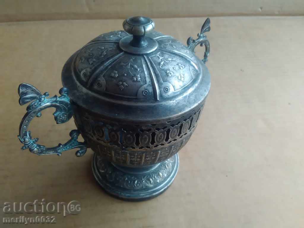 Bonbonniere Art Deco VMF service sugar bowl bowl with lid - 6