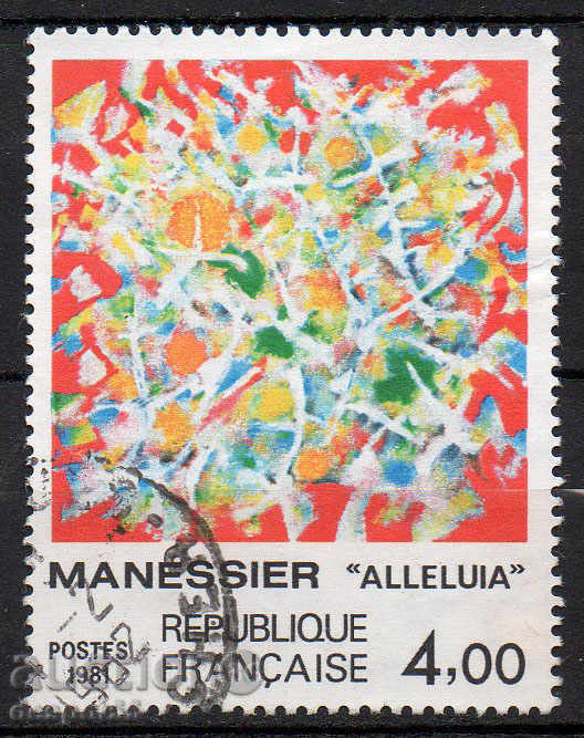 1981. France. Modern art-painting by Alfred Manessier