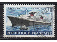 1962. Франция. Първи курс на лайнера "Франция".