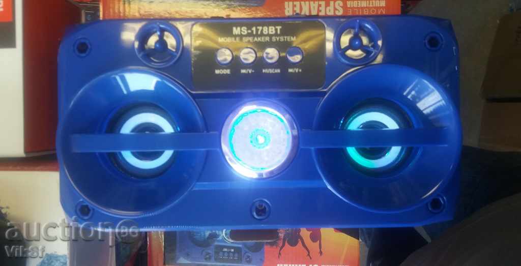 Portable MS - 178BT - FM radio, Bluetooth, MP3 player with price 28.00 BGN | € 14.32 Portable MS - 178BT - FM radio, Bluetooth, MP3 player with price 28.00 BGN | € 14.32