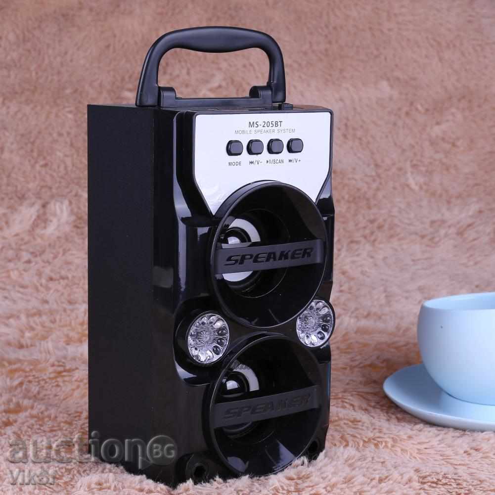 Portable FM Station MS-205 BT - +, Bluetooth + MP3 + Music player with price 28.00 BGN | € 14.32 Portable FM Station MS-205 BT - +, Bluetooth + MP3 + Music player with price 28.00 BGN | € 14.32