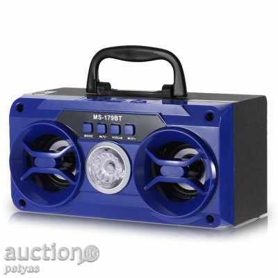 Portable speaker MS-179BT-FM +, Bluetooth + MP3 + color speaker