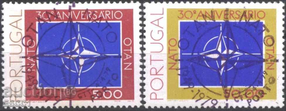 Клеймовани марки 30 години НАТО 1979  от Португалия