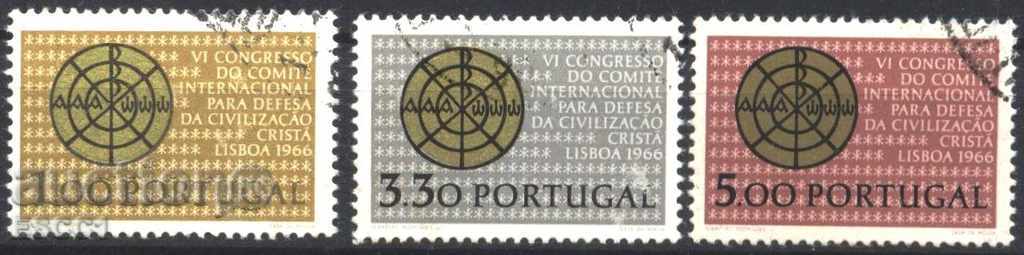 Клеймовани марки Защита на цивилизацията 1966 Португалия