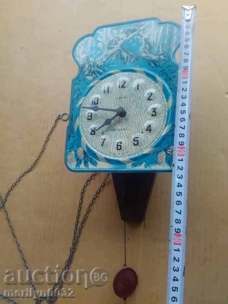 Auction  Old wall art clock Russian wounded Soviet USSR