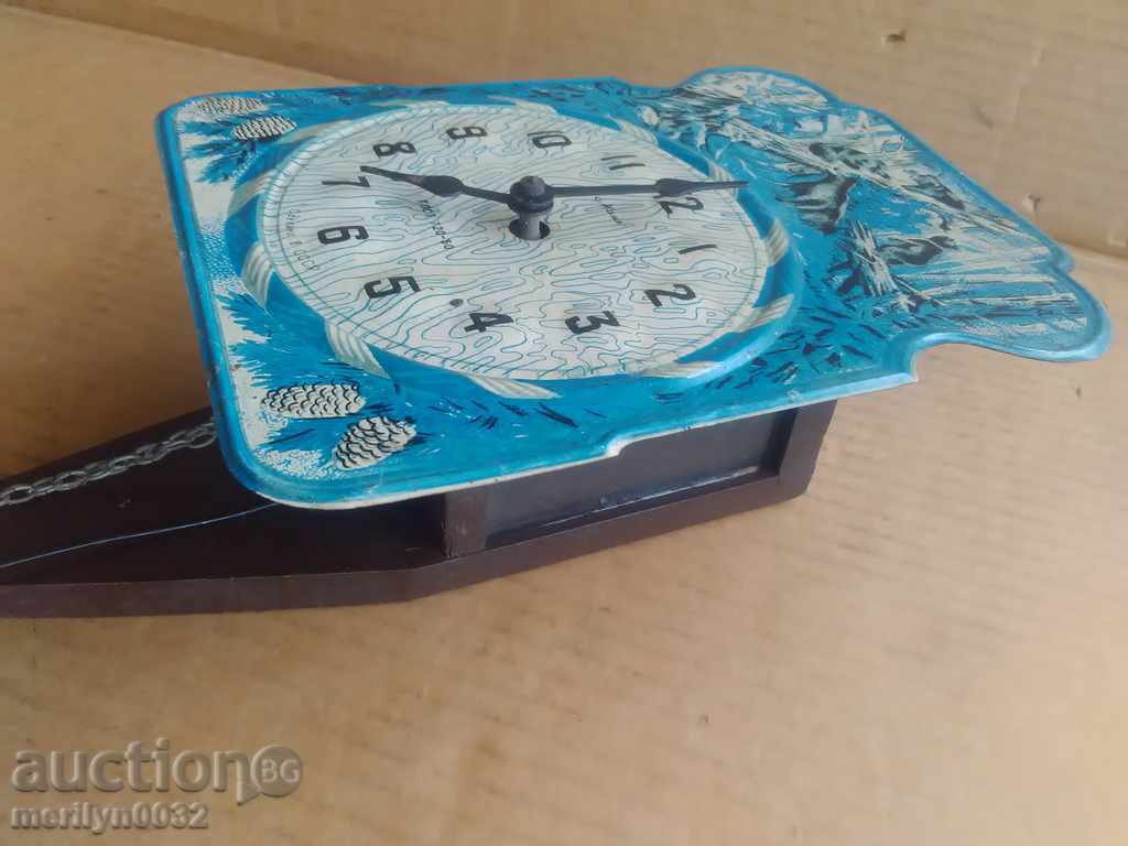 Old wall art clock Russian wounded Soviet USSR - 6