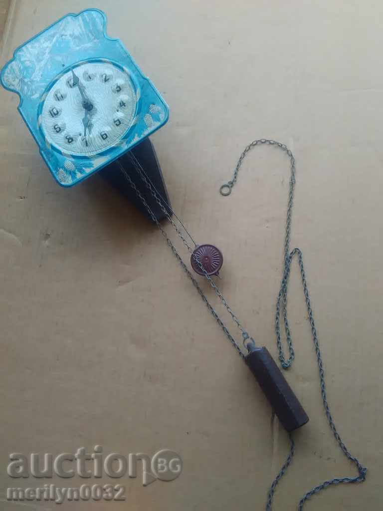 Old wall art clock Russian wounded Soviet USSR - 7