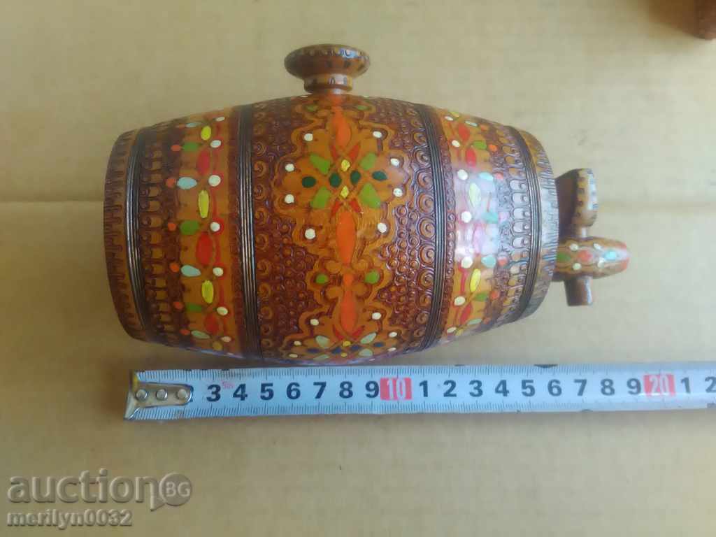 Bourne, barrel, wooden pyrographic souvenir - 6 Bourne, barrel, wooden pyrographic souvenir - 6