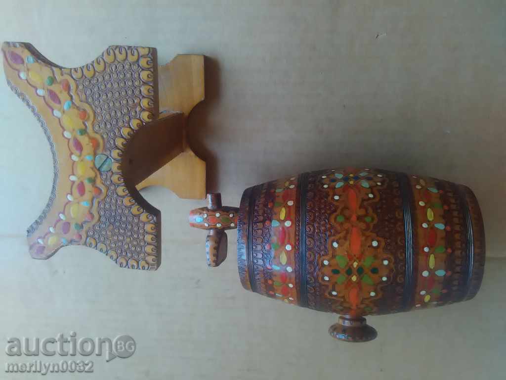 Bourne, barrel, wooden pyrographic souvenir - 7 Bourne, barrel, wooden pyrographic souvenir - 7