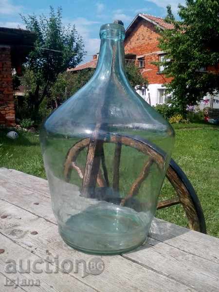 Damajana, glass vessel, bottle, bottle