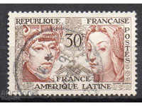 1956. France. French - Latin American friendship.