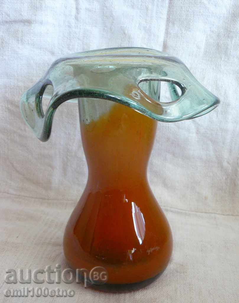 Vase of colored blown glass handmade with price 15.00 BGN | € 7.67 Vase of colored blown glass handmade with price 15.00 BGN | € 7.67