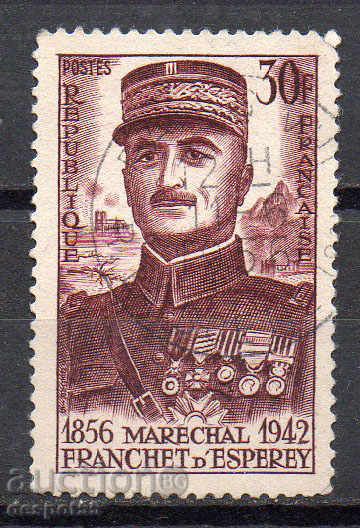 1956. France. Marshall Louis Felix Franche, a senior French officer