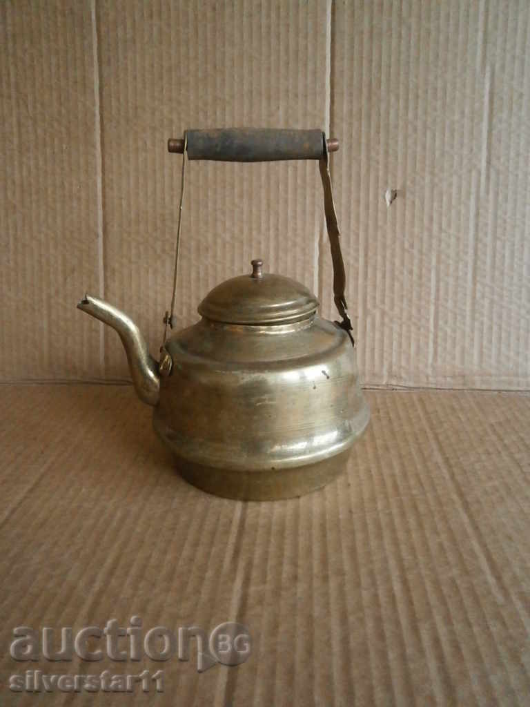 retro Albanian bronze teapot