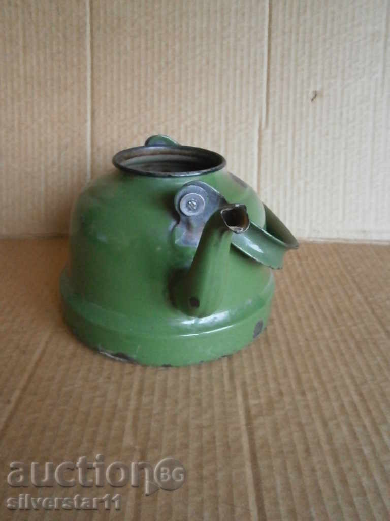 Delivery of Vintage enamel teapot 60th retro