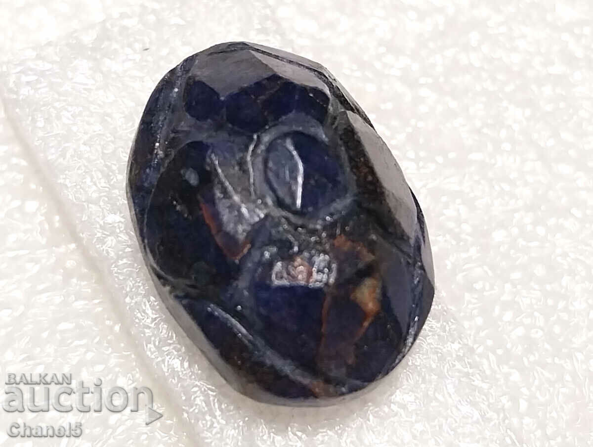 NATURAL SAPPHIRE - Gravură - Africa - 34.85 carate cu preț 44.00 BGN | € 22.50 NATURAL SAPPHIRE - Gravură - Africa - 34.85 carate cu preț 44.00 BGN | € 22.50