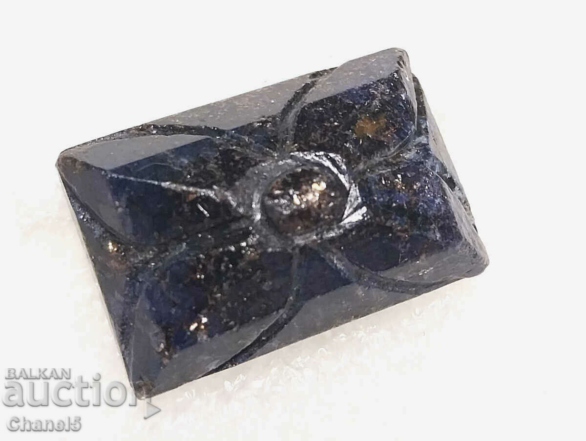 NATURAL SAPPHIRE - GRAVED - AFRICA - 32.15 carats with price 44.00 BGN | € 22.50 NATURAL SAPPHIRE - GRAVED - AFRICA - 32.15 carats with price 44.00 BGN | € 22.50