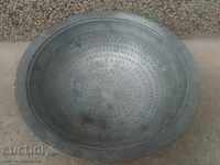 Μεταλλικό σκεύος μέλιου σουρωτήρι χάλκινο εβραϊκό δώρο Μοις Λεόν 1932