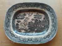 English porcelain dish plate serving 19th century plateau