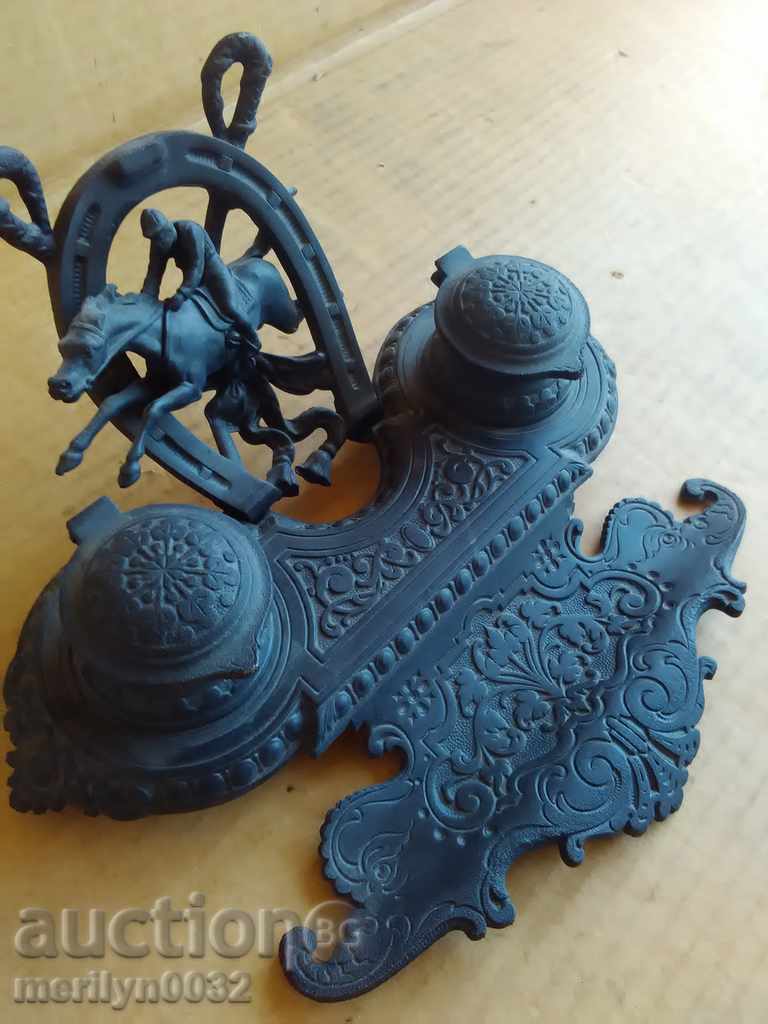 An old ink cartridge with a figure, a statuette, a figurine - 5