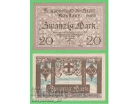 (¯`'•.¸ГЕРМАНИЯ (Konstanz) 20 марки 1918  UNC¸.•'´¯)