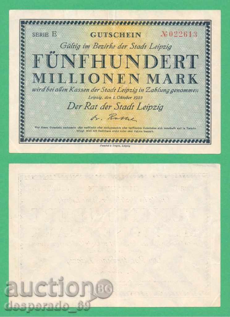 (¯` '• .¸GERMANIYA (Leipzig) 500 de milioane de mărci anul 1923. •' '°)