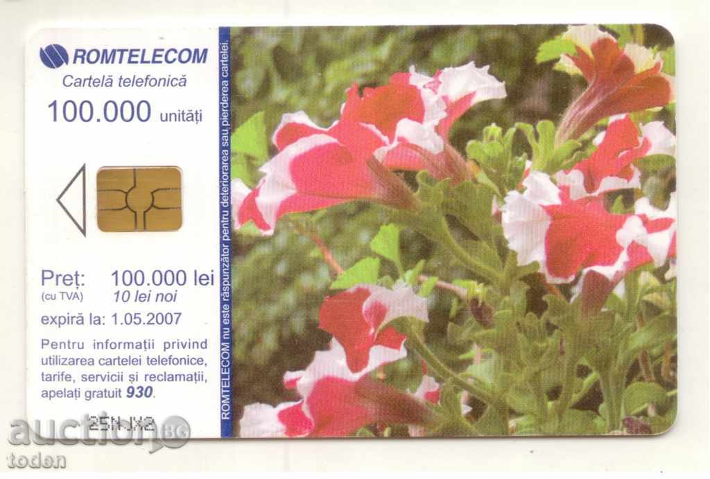 Phonecard> Flowers - Puzzle 3/4