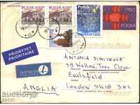 Traveled envelope with Christmas 2008 marks, Architecture from Poland