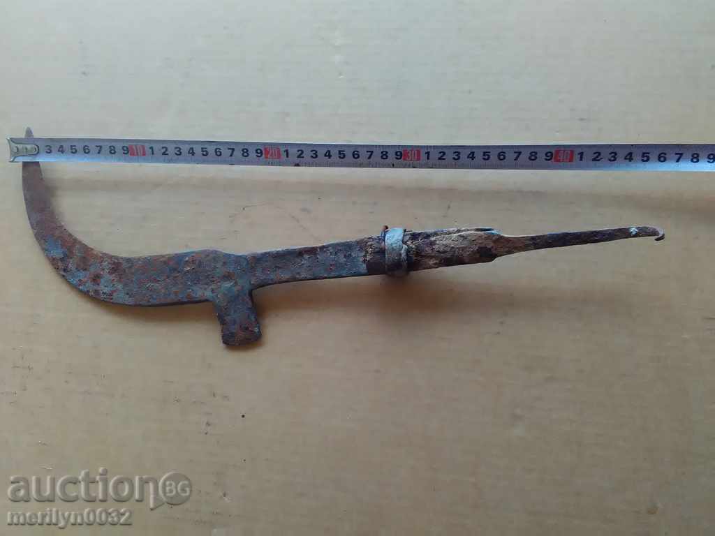 Old handmade knife, wrought iron with price 29.00 BGN | € 14.83