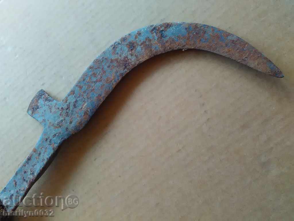 Old handmade knife, wrought iron - 7
