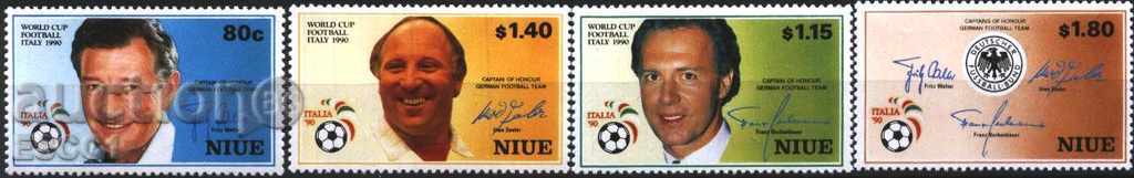 Чисти марки Спорт СП по Футбол Италия 1990 от Ниуе