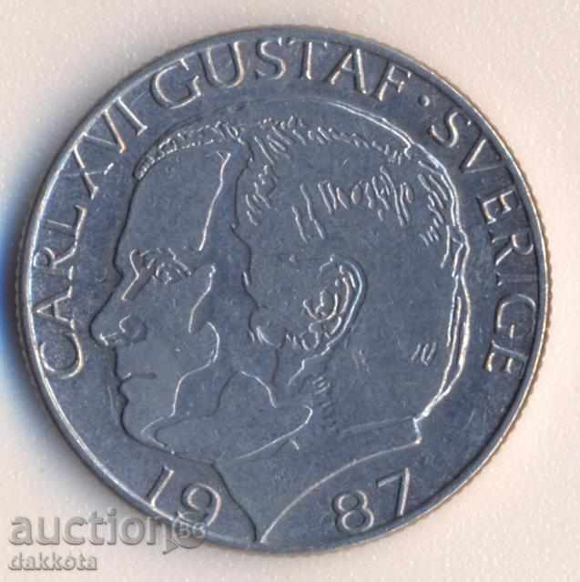 Sweden 1 krona 1987 year with price 0.80 BGN | € 0.41