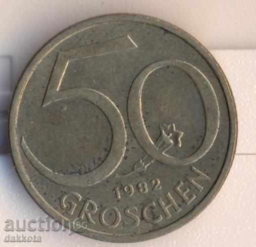 Austria 50 penny 1982