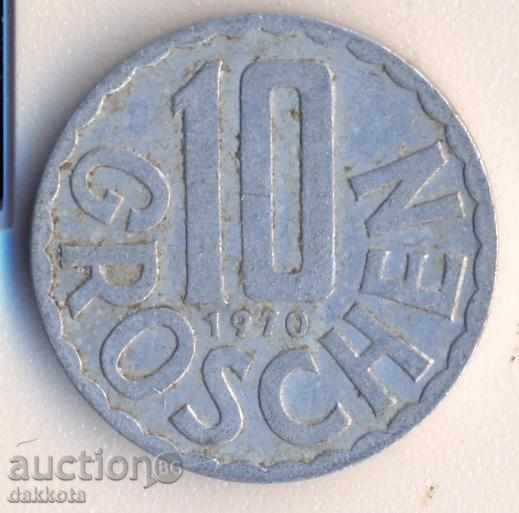 Австрия 10 грошен 1970 година