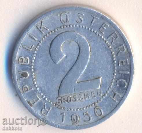 Austria 2 penny 1950